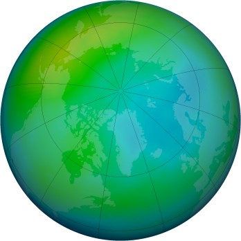 Arctic ozone map for 1997-11